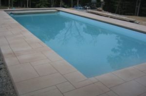 concrete around a pool