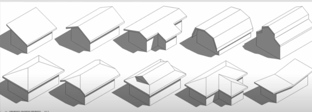 most common roof shapes